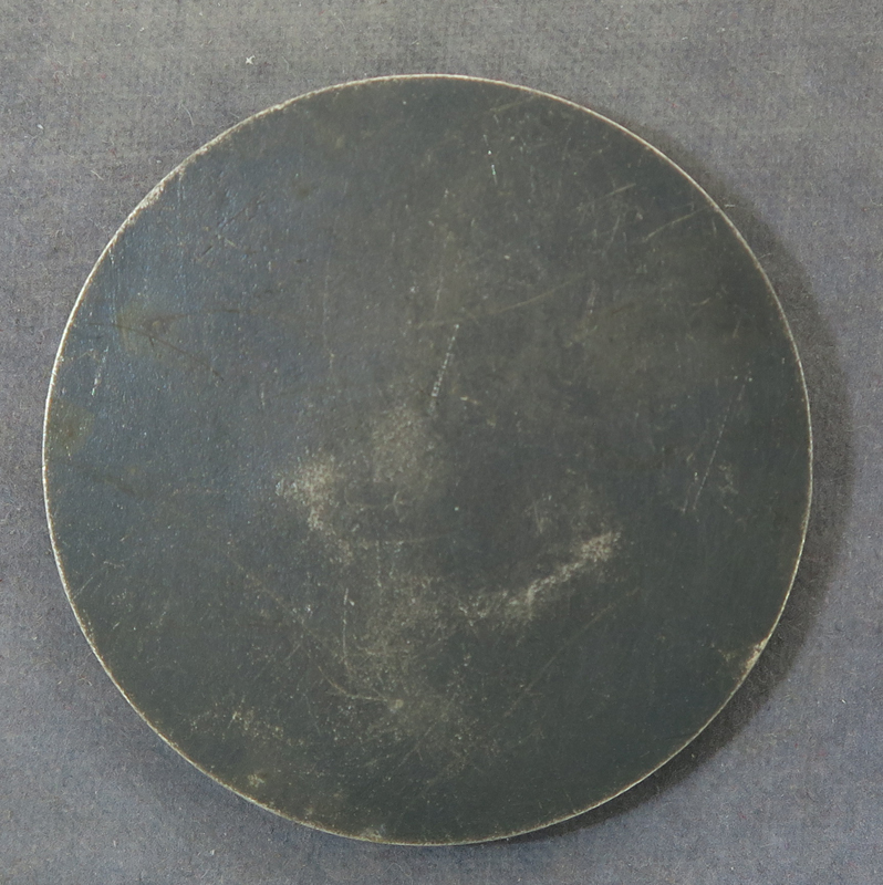 Slovakia art medal by Polonsky Lux Light female nude in nature base metal 1988- RD115 - Image 2
