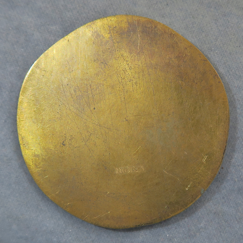 Slovakia art medal by Polonsky Lux Light female nude in nature brass striking 1988- RD116 - Image 2
