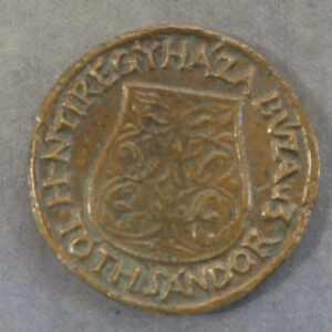 bronze medal with vase image and text