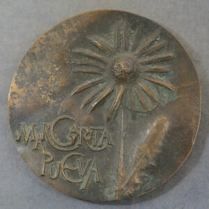 Bulgaria Cast bronze medal Margarita Pueva artist sculptor her medal - daisy pun - RD142