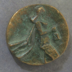 child and dog stylised medal to wear