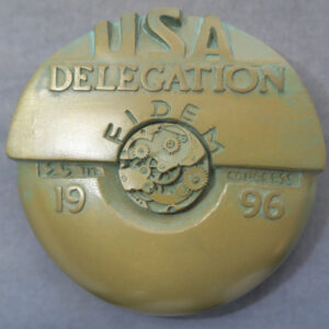FIDEM XXV Neuchatel Switzerland composite bronze medal 1996 USA Delegation RD151