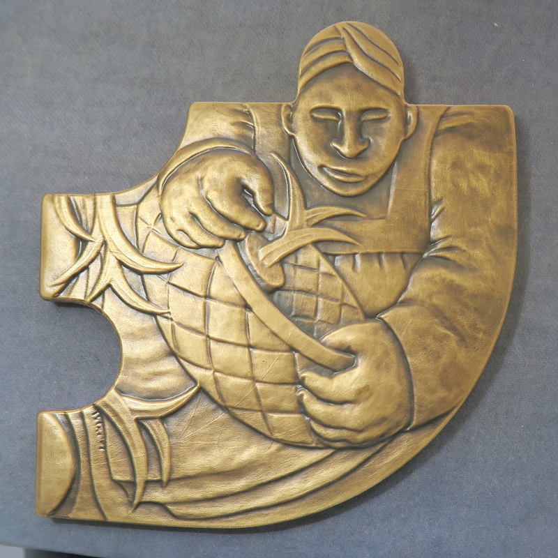 Woman nurturing plant in basket
