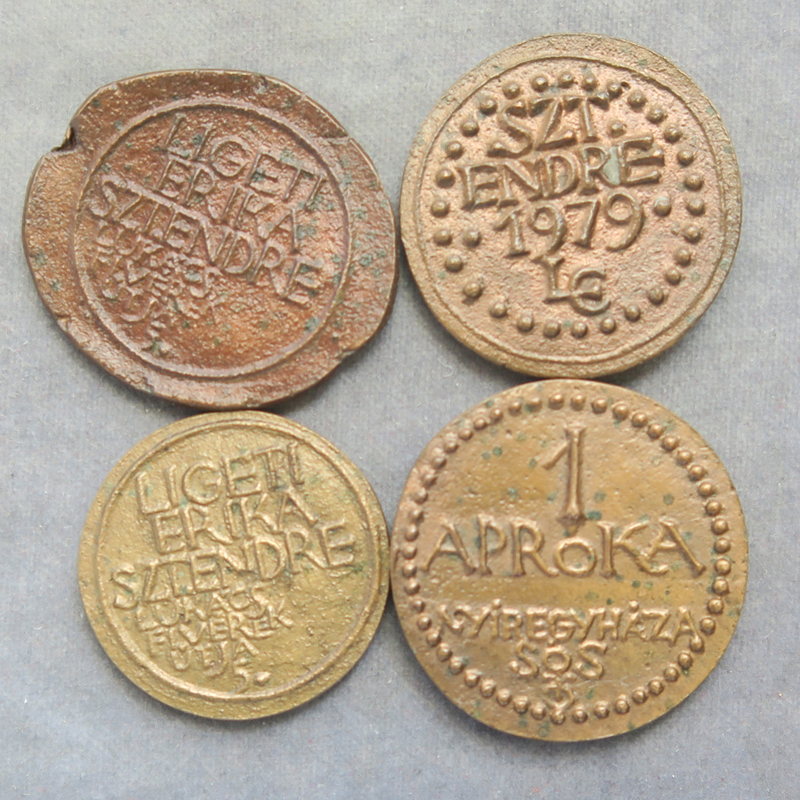 Hungary Ligeti Erika 4 bronze medals 3 cats 1 fox address medals 1979-1982 RD171 - Image 2
