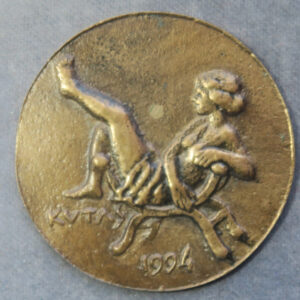 woman reclining in chair by Kvtas 1994 bronze medal