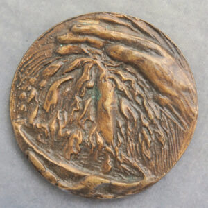 Water Aid - cast bronze art medal by Ron Dutton RD179