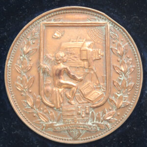 Aston Photographic Society bronze prize medal 1905 cased RD183