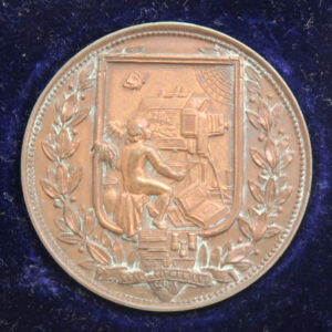 Birmingham: Aston Photographic Society bronze prize medal 1906 cased RD184