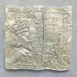 Chester King Charles Tower pewter medal 300th anniversary of Civil War 1995 by Dutton RD188