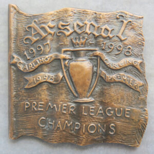 Arsenal Football Club Premier League Champions 1997 - 1998 bronze medal RD192