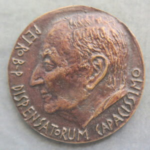 Portrait of Peter Bagwell Purefoy by Ron Dutton bronze medal RD196