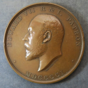 Edward VII Society of Arts Manufacturers and Commerce bronze prize medal by Emile Fuchs 1908 award for Book-keeping