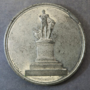 Birmingham memorial statue of Nelson by Peter Wyon pewter medal 52mm