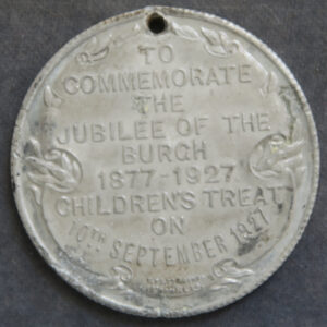 Scotland Sterlingshire -Denny & Sunipace Jubilee of Burgh Children's Treat 1927 Aluminium medal by T Fattorini
