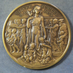 1935 George V Silver Jubilee - bronze medal 51.4mm unofficial by Turner & Simpson in box of issue