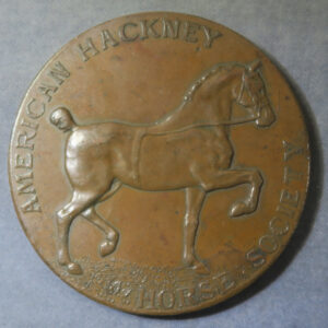 Large bronze medal American Hackney no makers name early 20th century