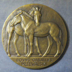 medal by A. Témont Professeur Édouard Bourdelle Muséum d’histoire naturelle Paris rev. Przewalski's horse 1946