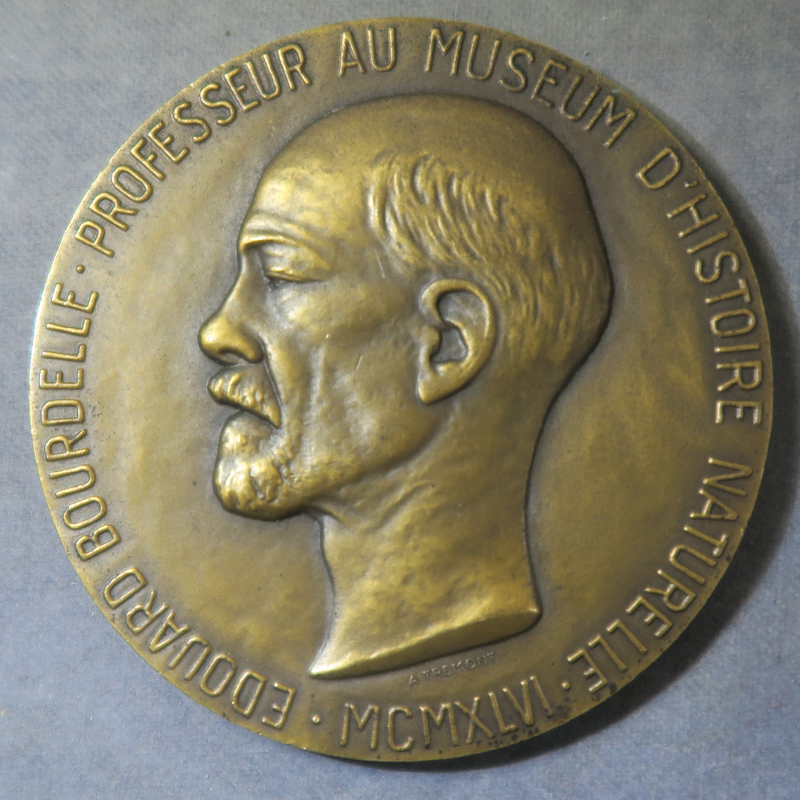 medal by A. Témont Professeur Édouard Bourdelle Muséum d’histoire naturelle Paris rev. Przewalski's horse 1946