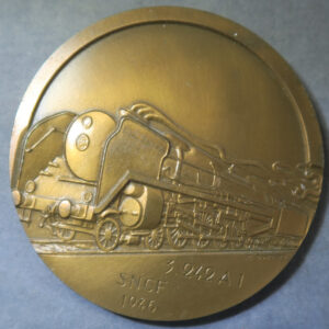 Andre Chapelon mechanical engineer 1892-1978 French bronze medal by C Gondard 1979 steam engine