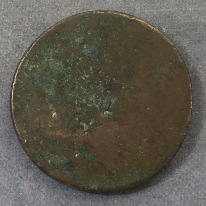 GB: 1 + 16 + 0 incuse brass round uniface coin weight - to weigh Portugal Joe Withers -