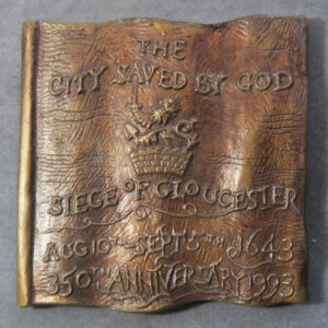 GB 350th anniversary Siege of Gloucester 1643-1993 bronze medal by Ron Dutton RD050a