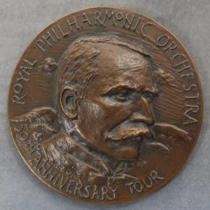 GB bronze medal Royal Philharmonic Orchestra 50th Anniversary Tour 1996 by Ron Dutton Elgar portrait RD208