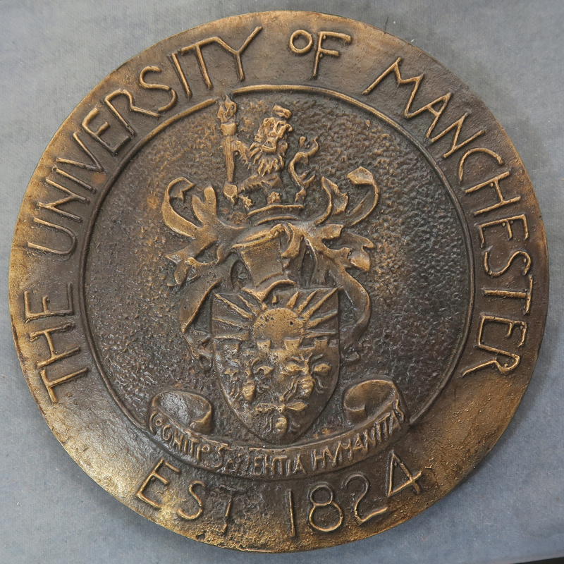 University of Manchester Medal of Honour bronze medal by Ron Dutton Portrait of Sir Ernest Rutherford RD209