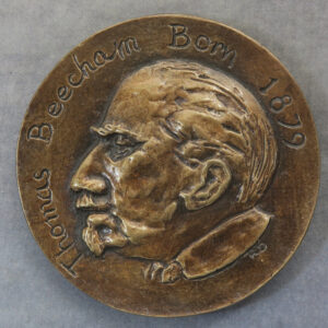 GB Sir Thomas Beecham RPO conductor Centenary 1879-1979 landscape bronze medal by Ron Dutton RD213