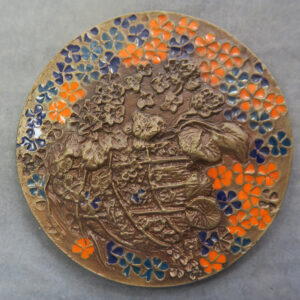 Nantwich in Bloom bronze and coloured enamels Walter J Dutton medal RD219 Hanging basket