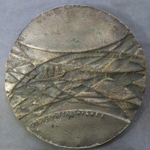 Poland, Bronislaw CHROMY large brass art medal To Deep Sea Sailors RD221