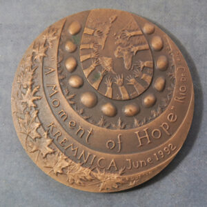 Kremnica A Moment of Hope COP Rio do Janeiro Earth Summit Climate Change bronze medal 1992 by Ron Dutton RD222
